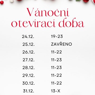 Vánoční otevírací doba